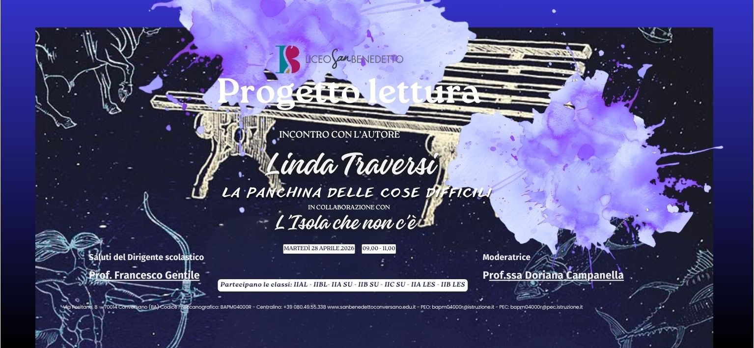Progetto lettura: incontro con l'autrice Linda Traversi, 28 aprile 2026