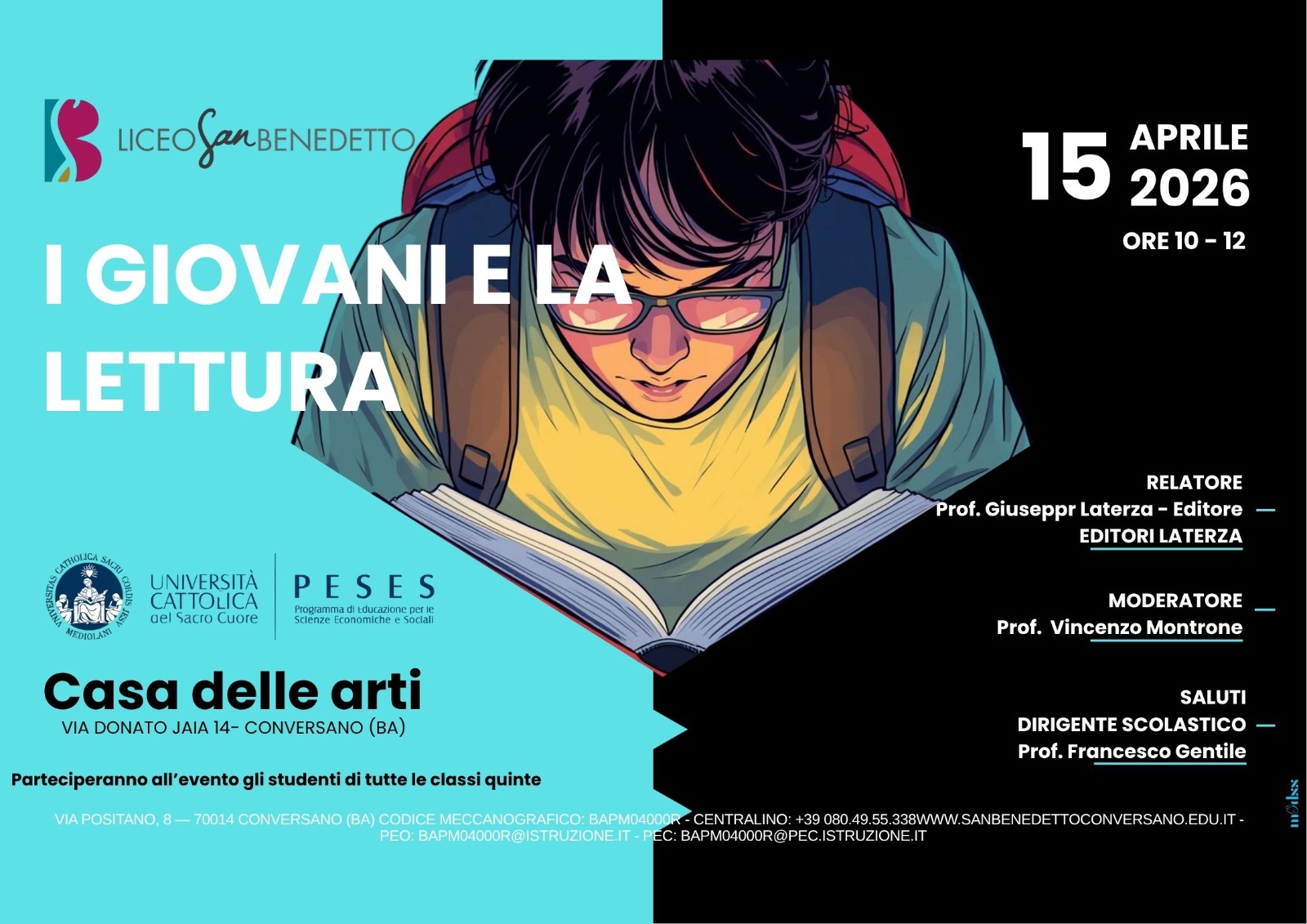 Convegno PESES “I Giovani e la Lettura” – 15 aprile 2026